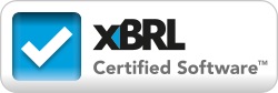 XBRL International provided Reporting Standard with badge of the software certification for XBRL creation