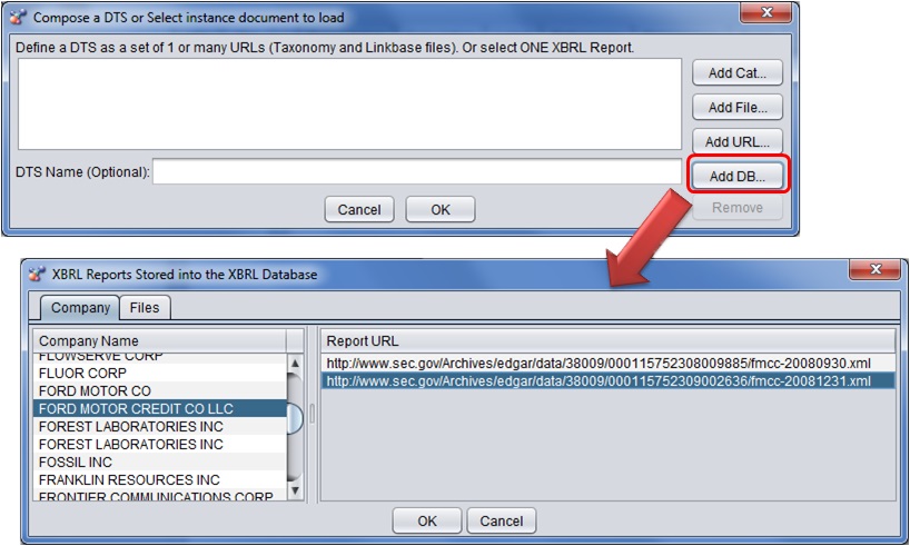 open xbrl documents stored in the XBRL Database